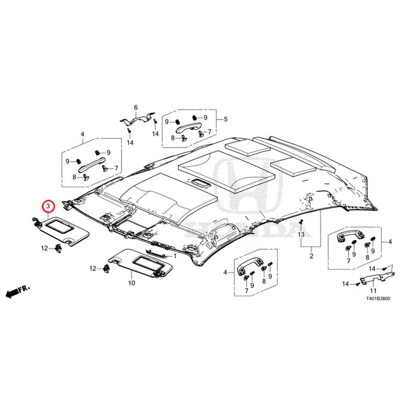 [NEW] JDM HONDA CIVIC FL1 2025 Roof Lining GENUINE OEM - Image 4