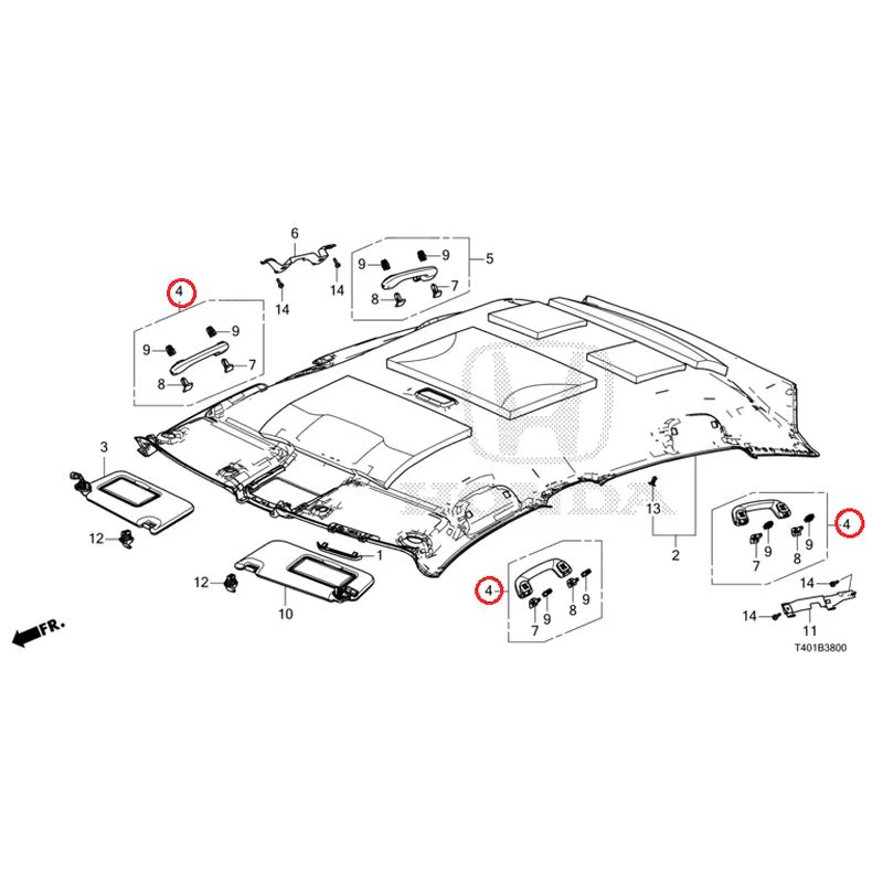 [NEW] JDM HONDA CIVIC FL1 2025 Roof Lining GENUINE OEM - Image 5