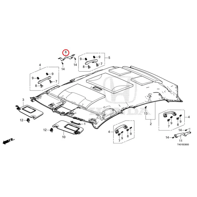 [NEW] JDM HONDA CIVIC FL1 2025 Roof Lining GENUINE OEM - Image 7