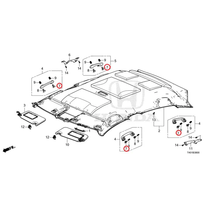 [NEW] JDM HONDA CIVIC FL1 2025 Roof Lining GENUINE OEM - Image 8