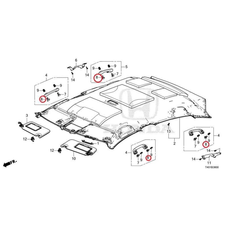 [NEW] JDM HONDA CIVIC FL1 2025 Roof Lining GENUINE OEM - Image 9