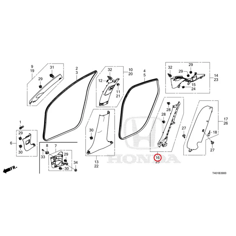 [NEW] JDM HONDA CIVIC FL1 2025 Pillar Garnish GENUINE OEM - Image 17
