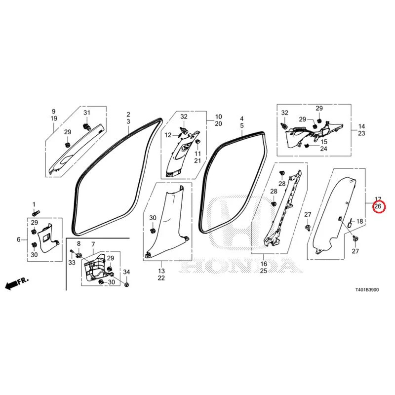 [NEW] JDM HONDA CIVIC FL1 2025 Pillar Garnish GENUINE OEM - Image 27