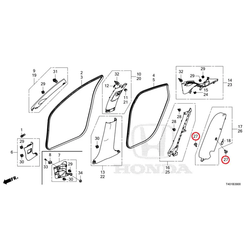 [NEW] JDM HONDA CIVIC FL1 2025 Pillar Garnish GENUINE OEM - Image 28