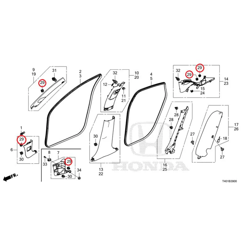 [NEW] JDM HONDA CIVIC FL1 2025 Pillar Garnish GENUINE OEM - Image 30
