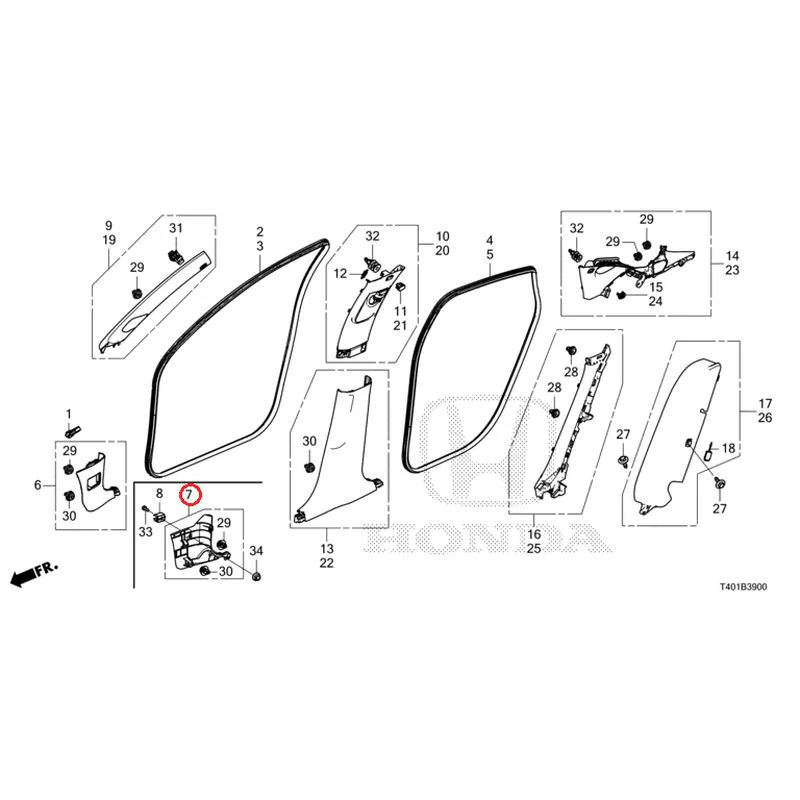 [NEW] JDM HONDA CIVIC FL1 2025 Pillar Garnish GENUINE OEM - Image 8