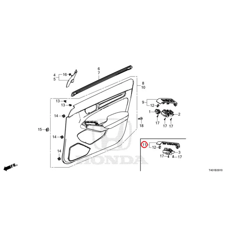 [NEW] JDM HONDA CIVIC FL1 2025 Front Door Lining GENUINE OEM - Image 14