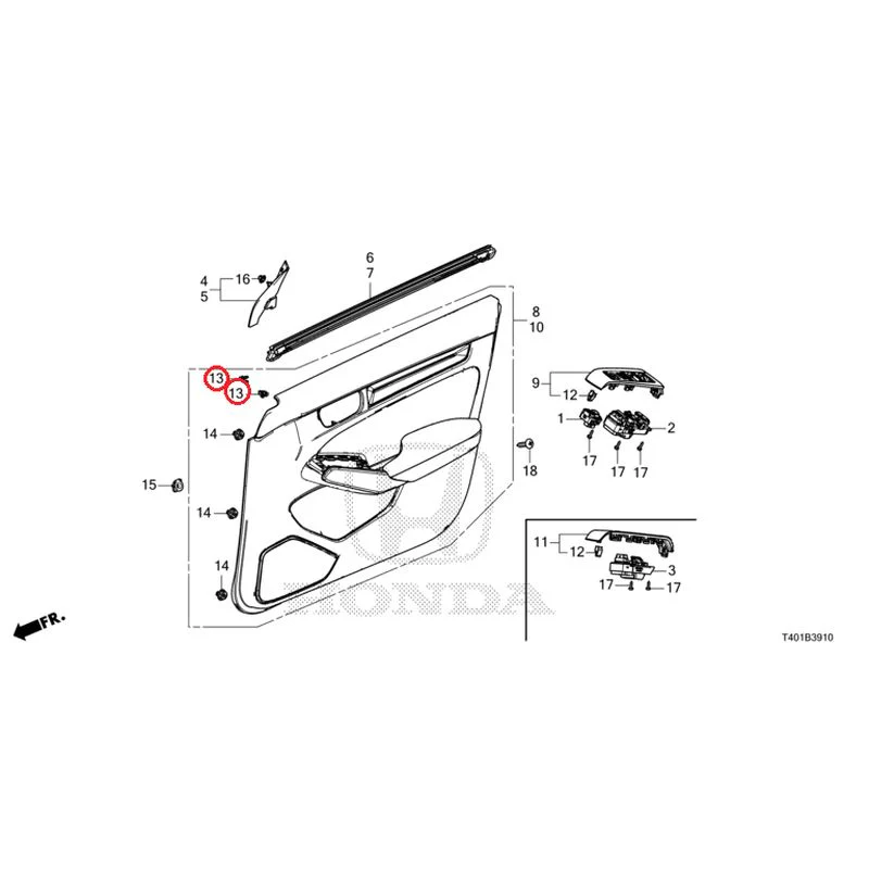 [NEW] JDM HONDA CIVIC FL1 2025 Front Door Lining GENUINE OEM - Image 16