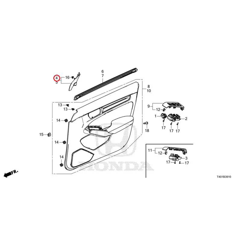 [NEW] JDM HONDA CIVIC FL1 2025 Front Door Lining GENUINE OEM - Image 5