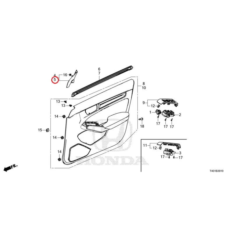[NEW] JDM HONDA CIVIC FL1 2025 Front Door Lining GENUINE OEM - Image 6