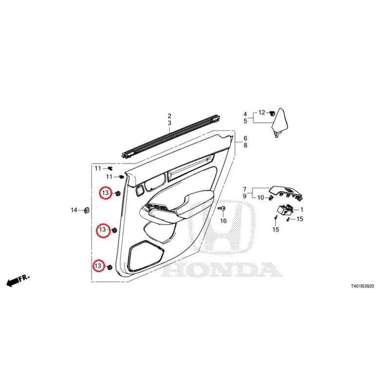 [NEW] JDM HONDA CIVIC FL1 2025 Rear Door Lining GENUINE OEM - Image 14