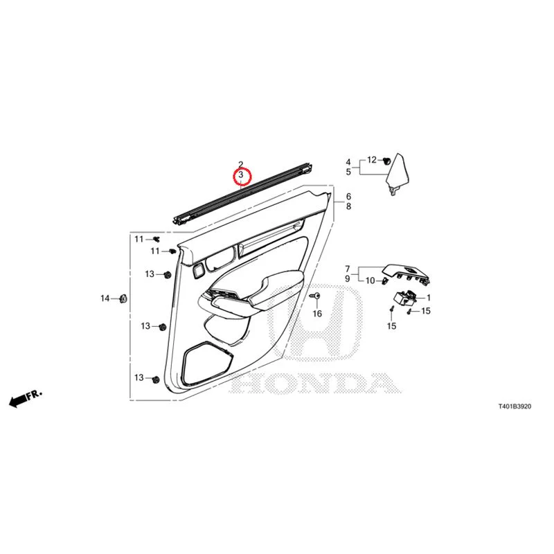 [NEW] JDM HONDA CIVIC FL1 2025 Rear Door Lining GENUINE OEM - Image 4
