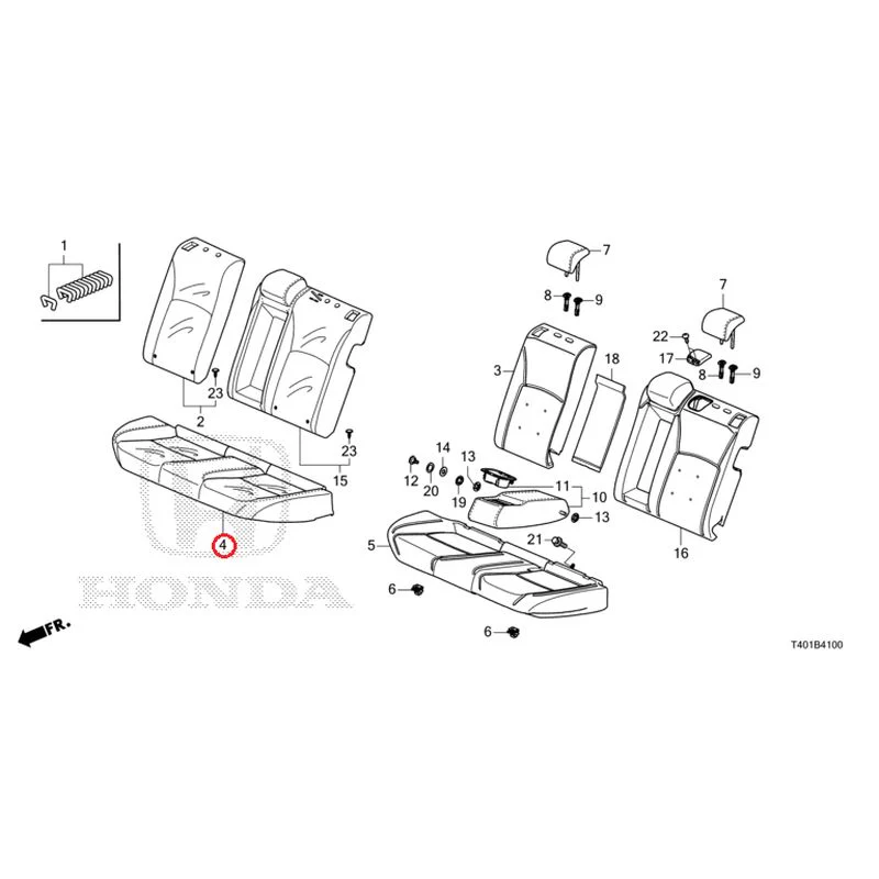 [NEW] JDM HONDA CIVIC FL1 2025 Rear Seat GENUINE OEM - Image 5