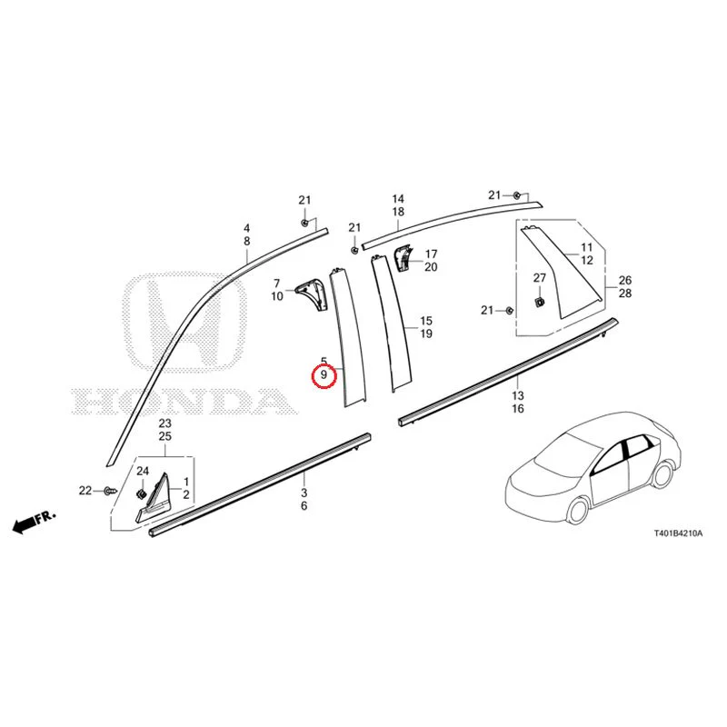 [NEW] JDM HONDA CIVIC FL1 2025 Molding GENUINE OEM - Image 10