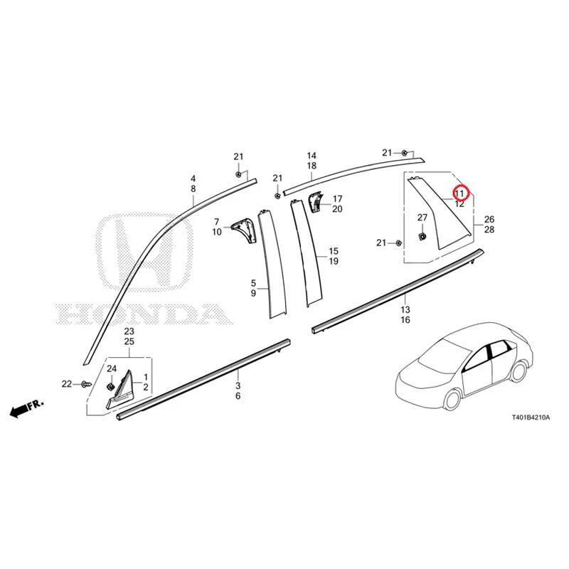 [NEW] JDM HONDA CIVIC FL1 2025 Molding GENUINE OEM - Image 12