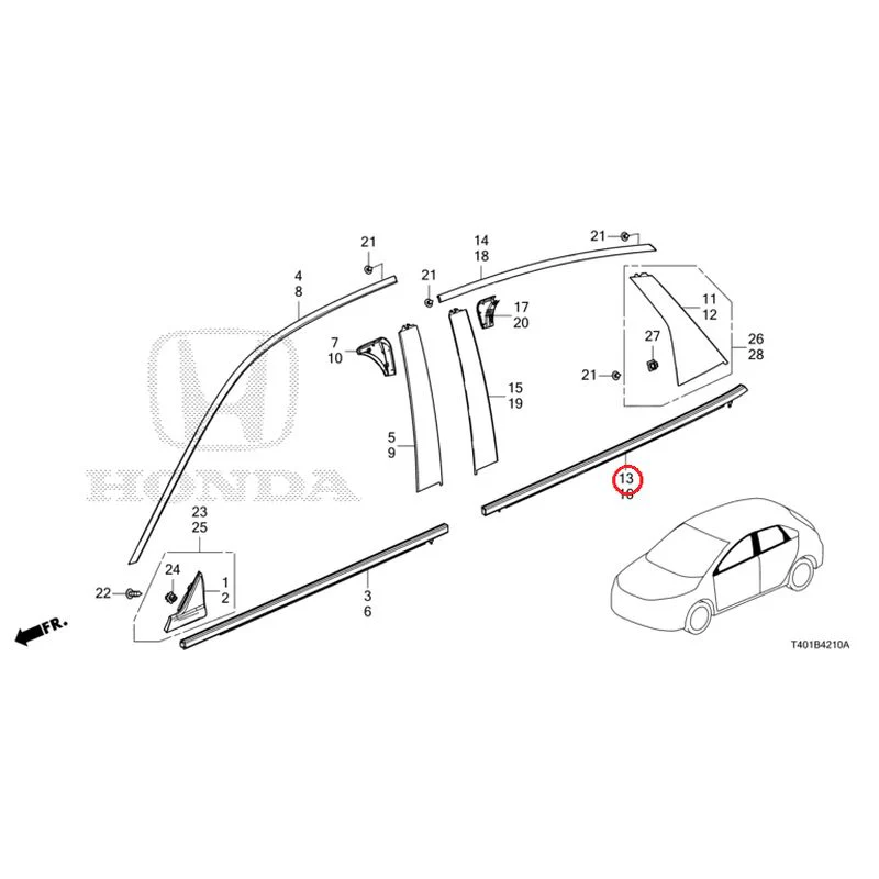 [NEW] JDM HONDA CIVIC FL1 2025 Molding GENUINE OEM - Image 14