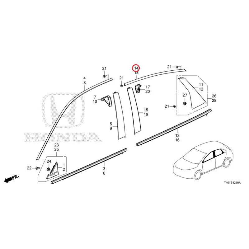 [NEW] JDM HONDA CIVIC FL1 2025 Molding GENUINE OEM - Image 15