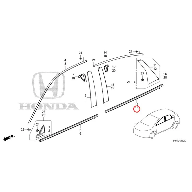 [NEW] JDM HONDA CIVIC FL1 2025 Molding GENUINE OEM - Image 17