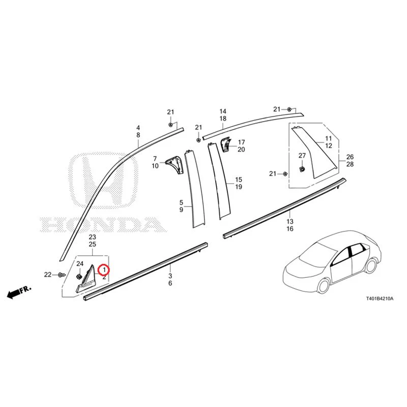 [NEW] JDM HONDA CIVIC FL1 2025 Molding GENUINE OEM - Image 2