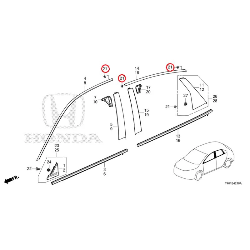 [NEW] JDM HONDA CIVIC FL1 2025 Molding GENUINE OEM - Image 22