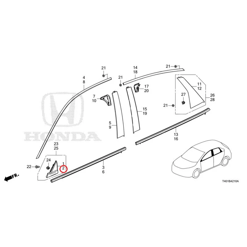 [NEW] JDM HONDA CIVIC FL1 2025 Molding GENUINE OEM - Image 3