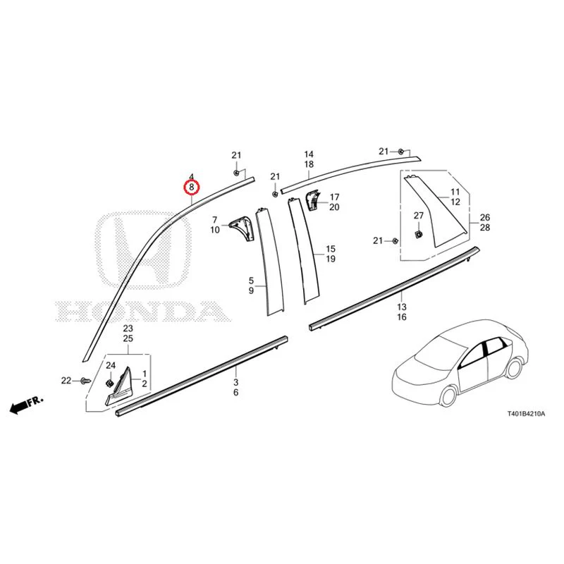 [NEW] JDM HONDA CIVIC FL1 2025 Molding GENUINE OEM - Image 9