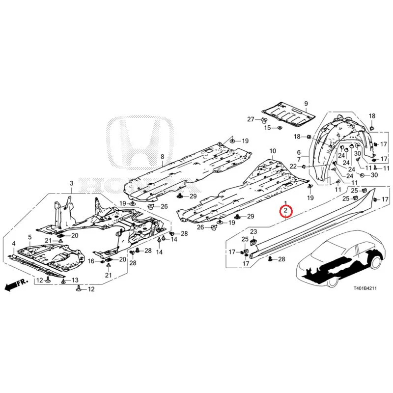 [NEW] JDM HONDA CIVIC FL1 2025 Side Sill Garnish/Under Cover GENUINE OEM - Image 11