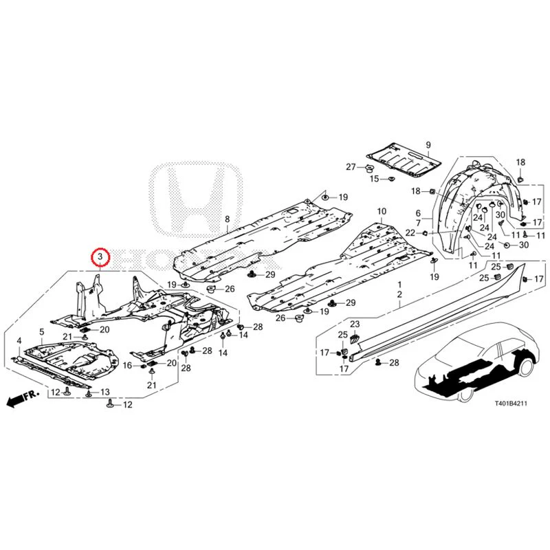 [NEW] JDM HONDA CIVIC FL1 2025 Side Sill Garnish/Under Cover GENUINE OEM - Image 12