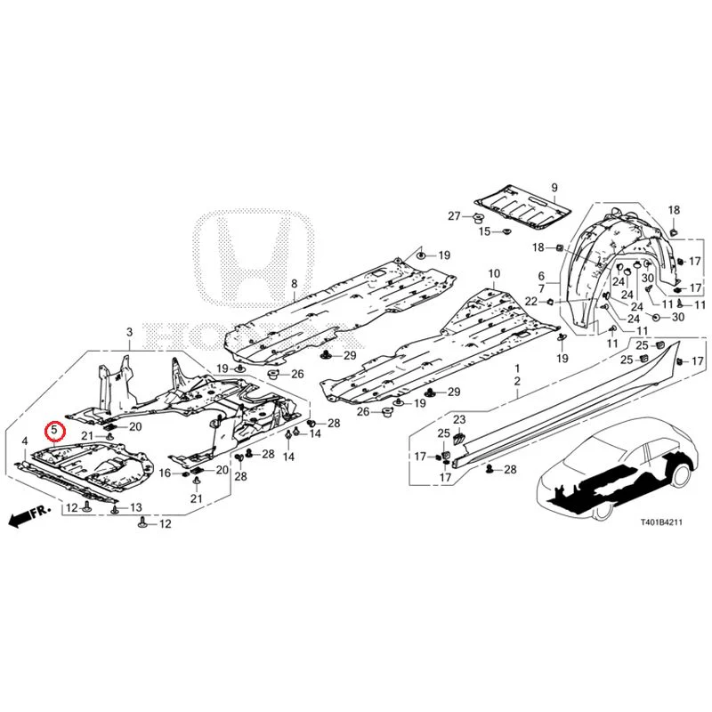 [NEW] JDM HONDA CIVIC FL1 2025 Side Sill Garnish/Under Cover GENUINE OEM - Image 14