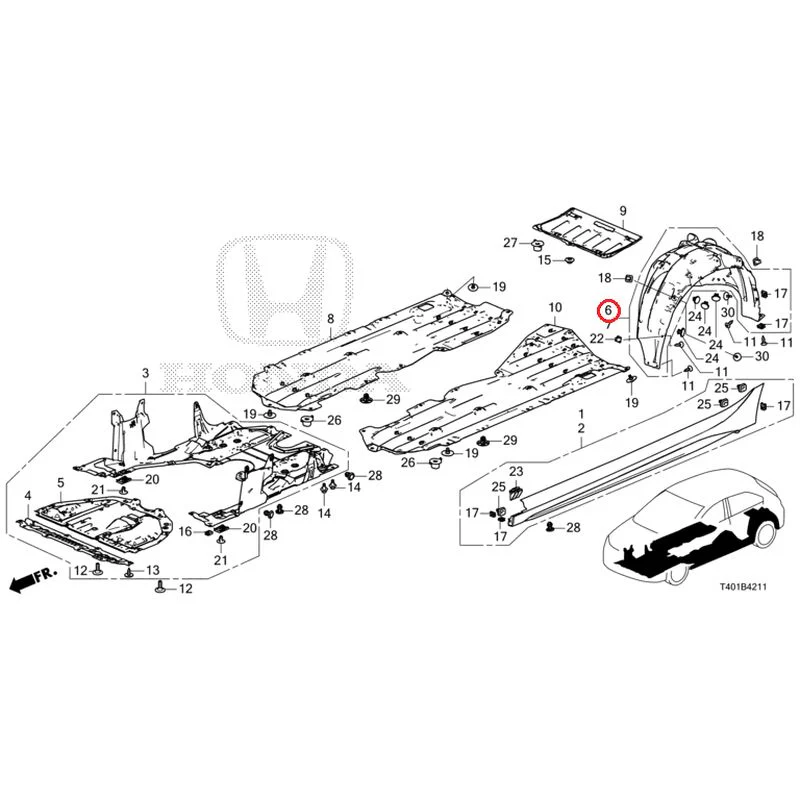 [NEW] JDM HONDA CIVIC FL1 2025 Side Sill Garnish/Under Cover GENUINE OEM - Image 15