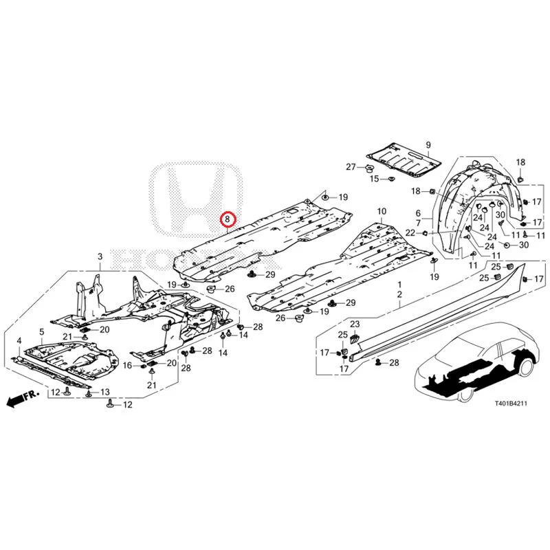 [NEW] JDM HONDA CIVIC FL1 2025 Side Sill Garnish/Under Cover GENUINE OEM - Image 17