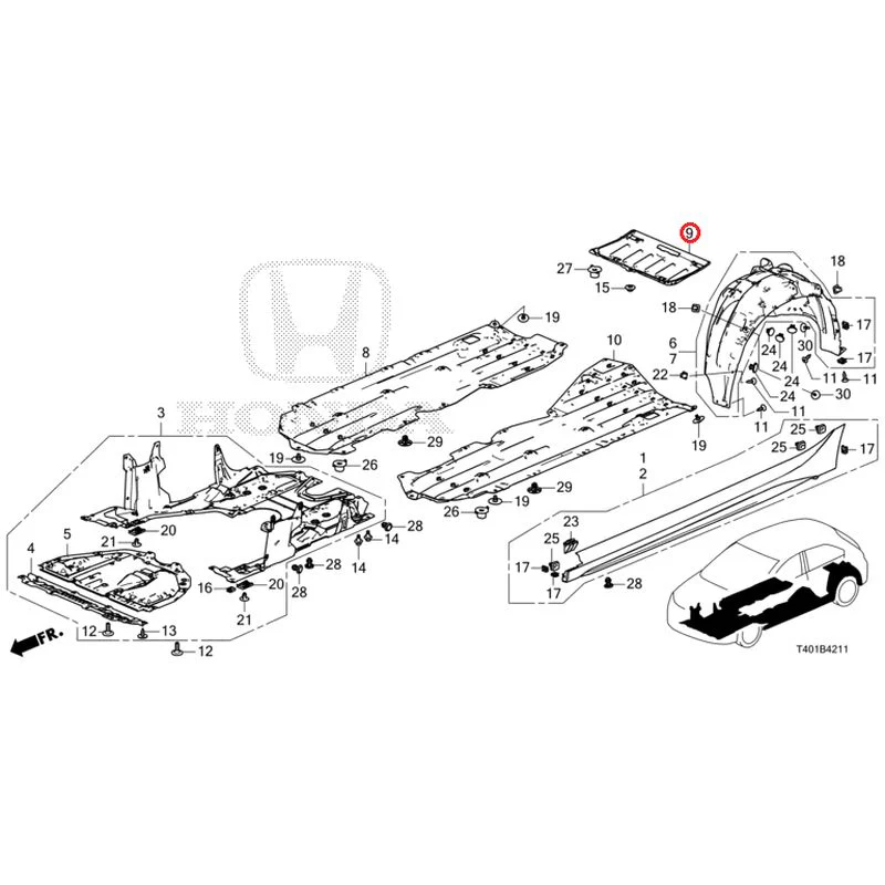 [NEW] JDM HONDA CIVIC FL1 2025 Side Sill Garnish/Under Cover GENUINE OEM - Image 18