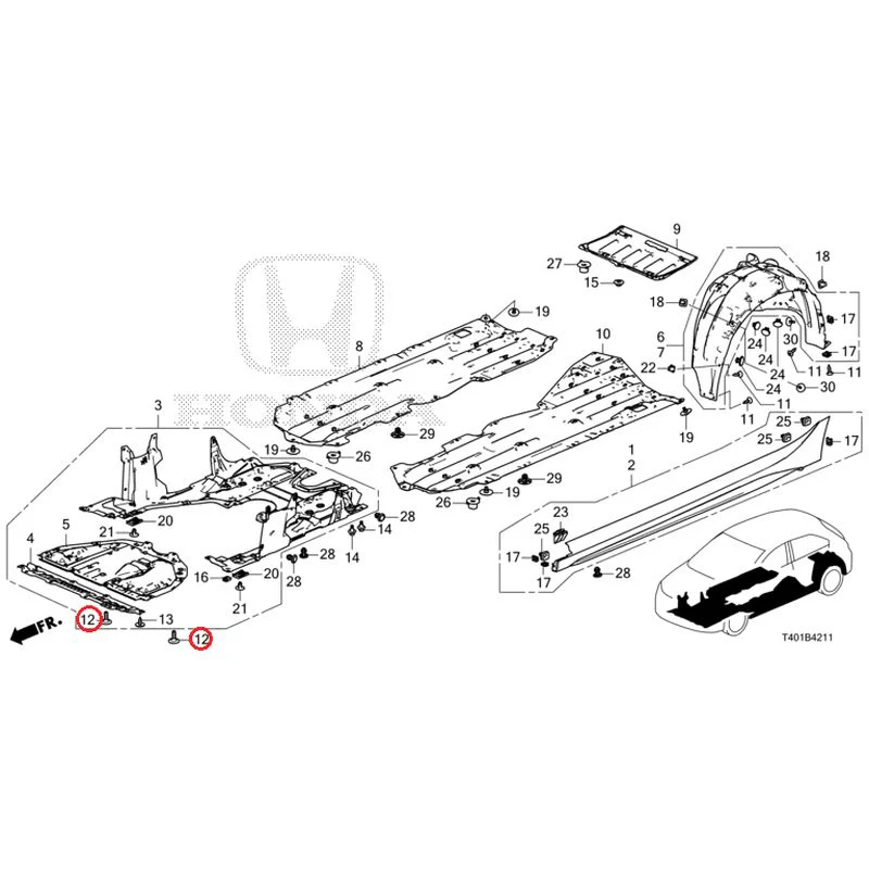 [NEW] JDM HONDA CIVIC FL1 2025 Side Sill Garnish/Under Cover GENUINE OEM - Image 21