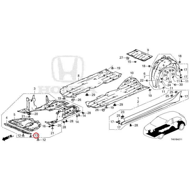 [NEW] JDM HONDA CIVIC FL1 2025 Side Sill Garnish/Under Cover GENUINE OEM - Image 22