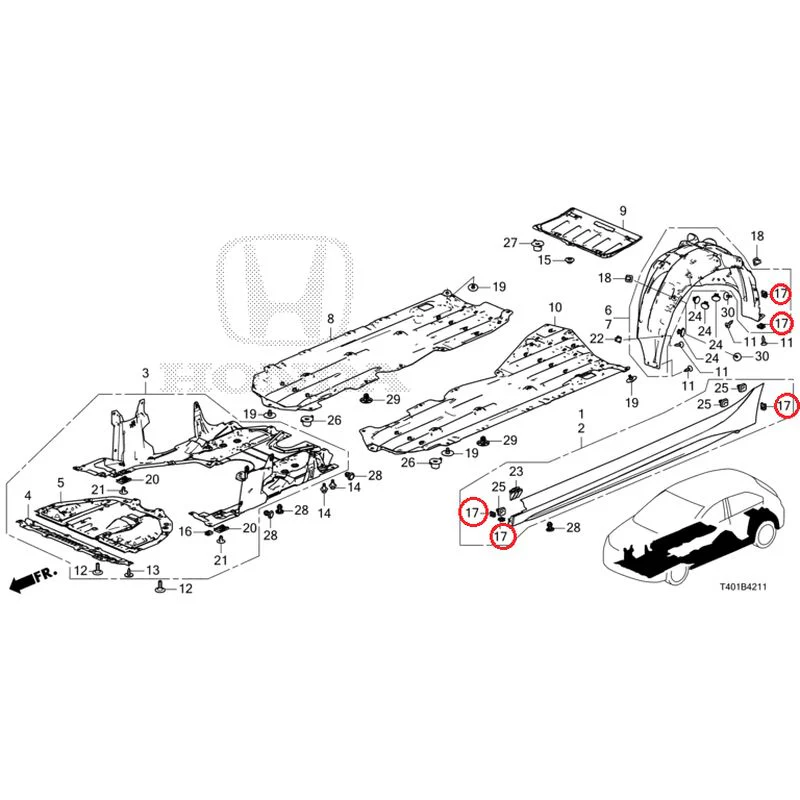 [NEW] JDM HONDA CIVIC FL1 2025 Side Sill Garnish/Under Cover GENUINE OEM - Image 26
