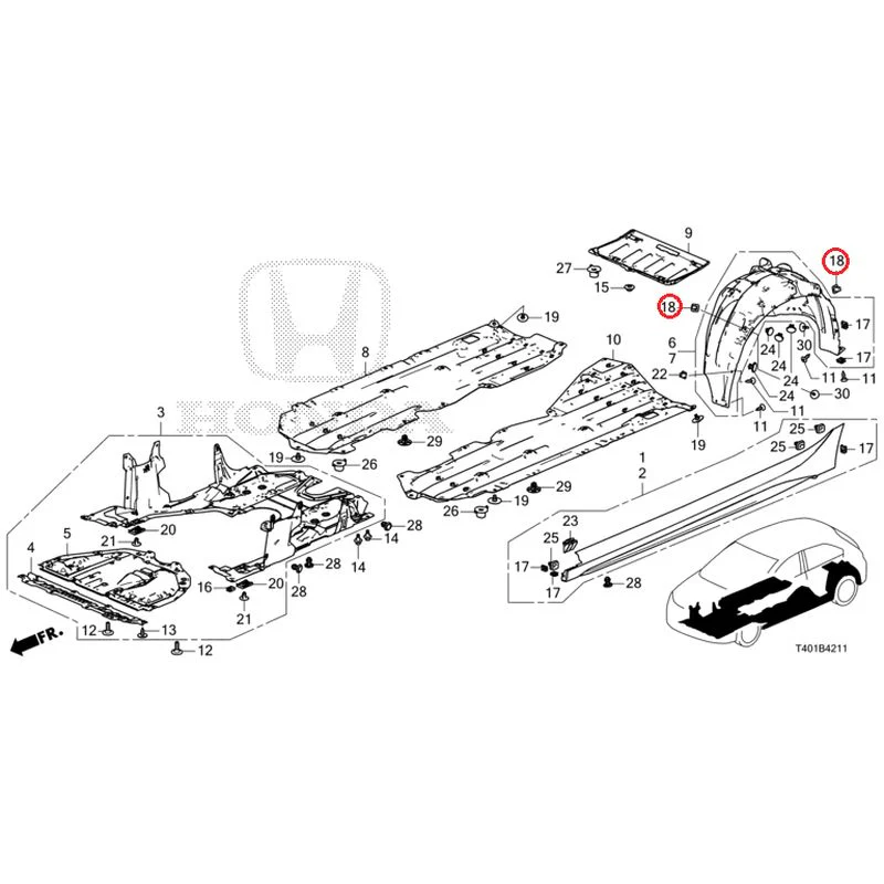 [NEW] JDM HONDA CIVIC FL1 2025 Side Sill Garnish/Under Cover GENUINE OEM - Image 27
