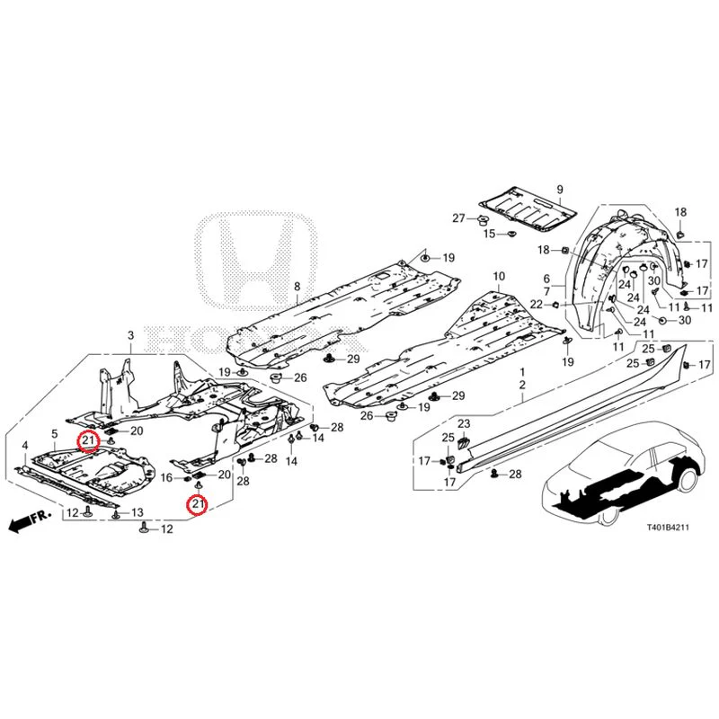 [NEW] JDM HONDA CIVIC FL1 2025 Side Sill Garnish/Under Cover GENUINE OEM - Image 30
