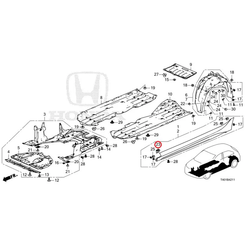 [NEW] JDM HONDA CIVIC FL1 2025 Side Sill Garnish/Under Cover GENUINE OEM - Image 32