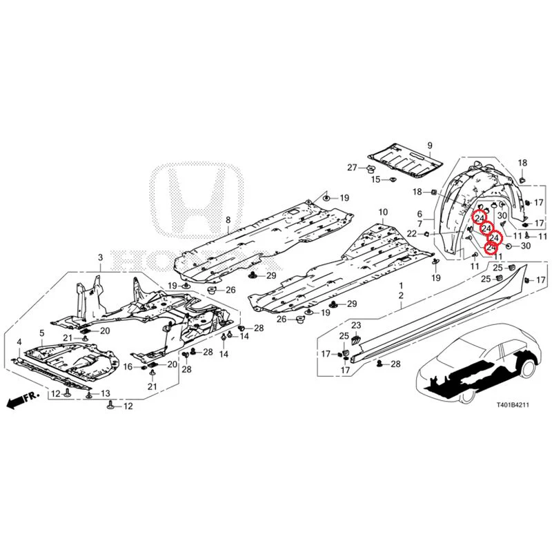[NEW] JDM HONDA CIVIC FL1 2025 Side Sill Garnish/Under Cover GENUINE OEM - Image 33