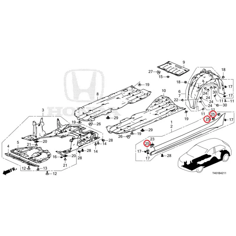 [NEW] JDM HONDA CIVIC FL1 2025 Side Sill Garnish/Under Cover GENUINE OEM - Image 34