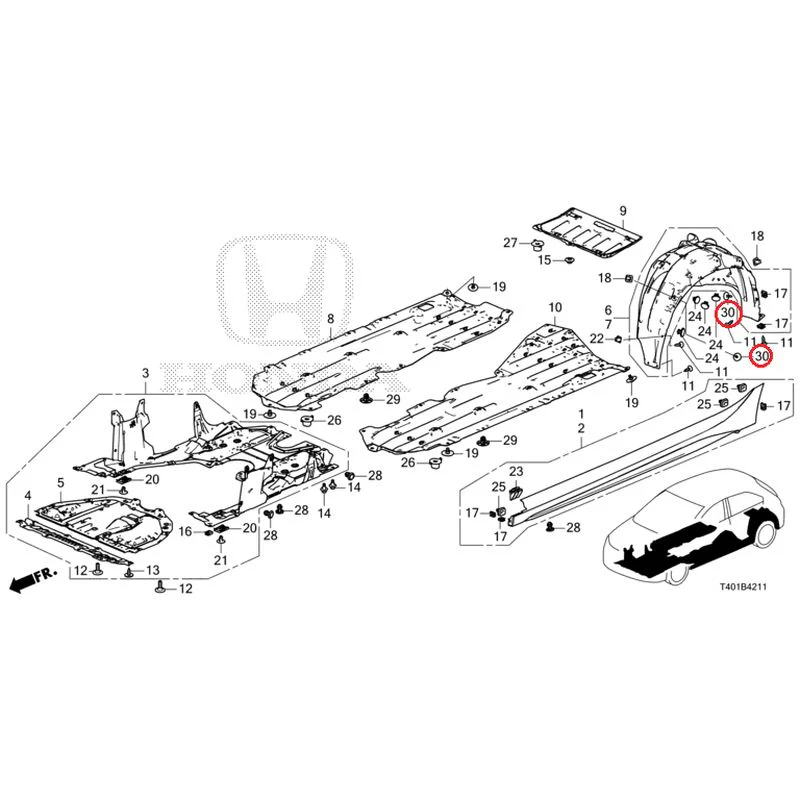 [NEW] JDM HONDA CIVIC FL1 2025 Side Sill Garnish/Under Cover GENUINE OEM - Image 39