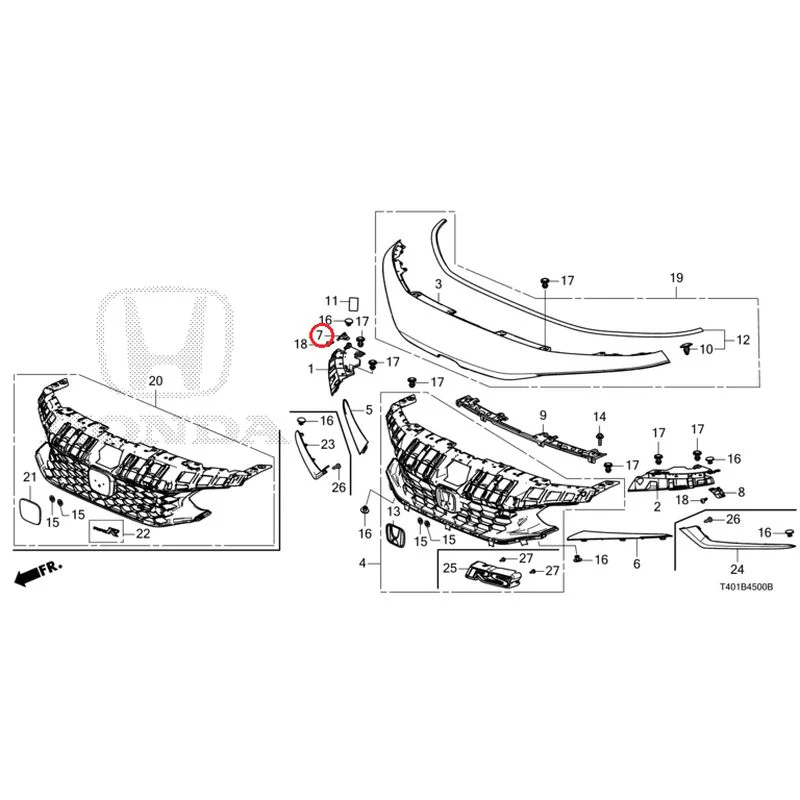 [NEW] JDM HONDA CIVIC FL1 2025 Front Grill GENUINE OEM - Image 10