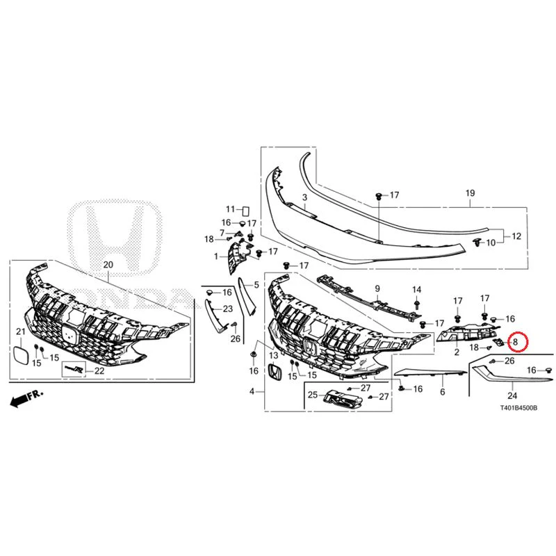 [NEW] JDM HONDA CIVIC FL1 2025 Front Grill GENUINE OEM - Image 11