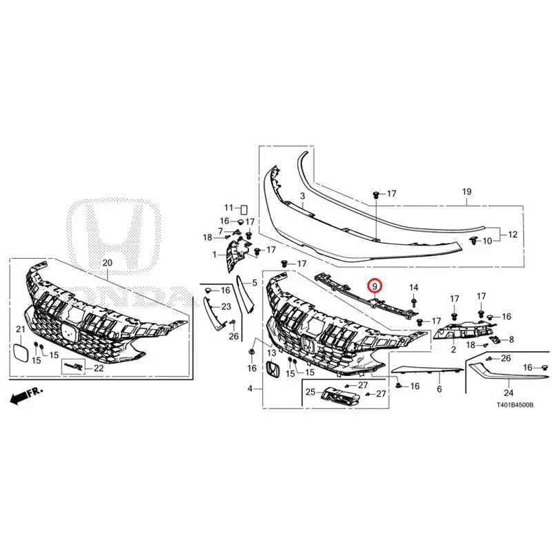 [NEW] JDM HONDA CIVIC FL1 2025 Front Grill GENUINE OEM - Image 12