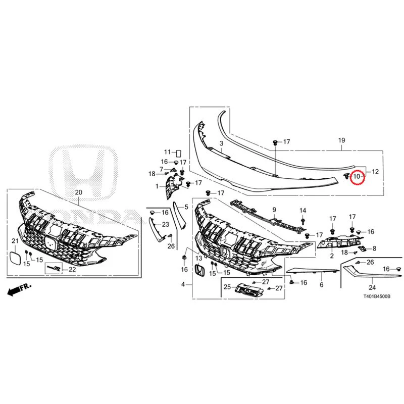 [NEW] JDM HONDA CIVIC FL1 2025 Front Grill GENUINE OEM - Image 13