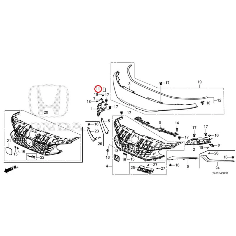 [NEW] JDM HONDA CIVIC FL1 2025 Front Grill GENUINE OEM - Image 14