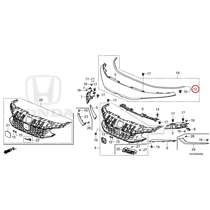 [NEW] JDM HONDA CIVIC FL1 2025 Front Grill GENUINE OEM - Image 15