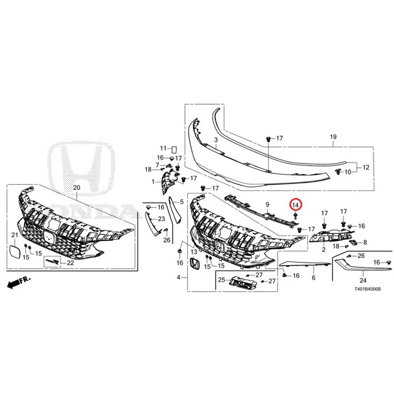 [NEW] JDM HONDA CIVIC FL1 2025 Front Grill GENUINE OEM - Image 17