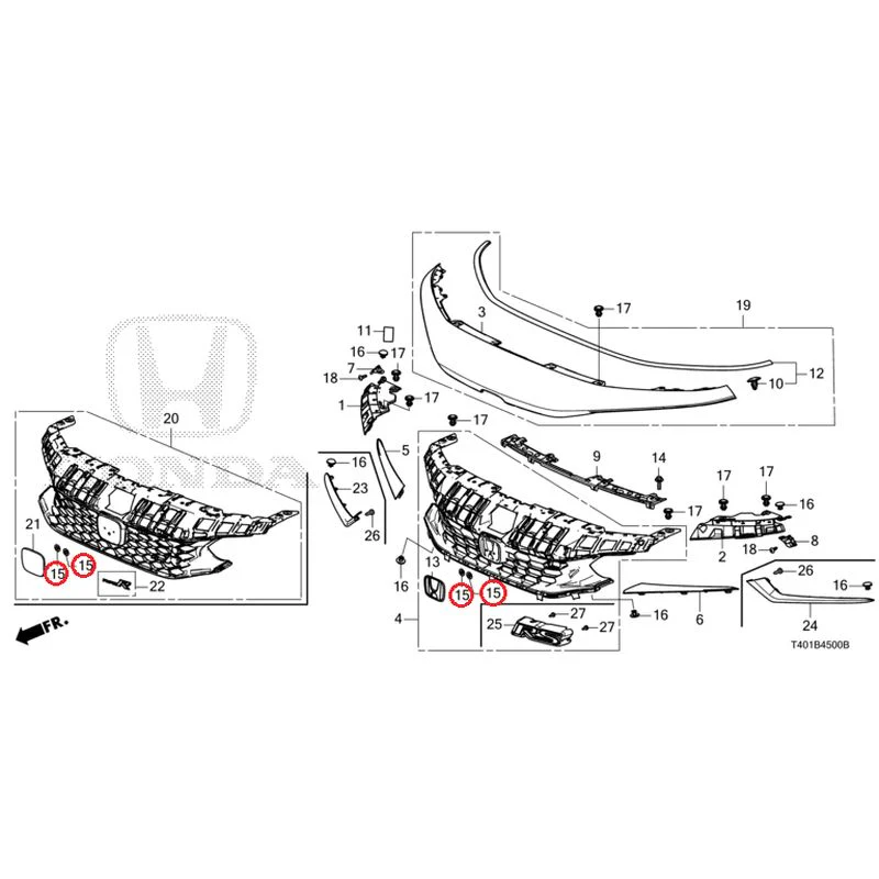 [NEW] JDM HONDA CIVIC FL1 2025 Front Grill GENUINE OEM - Image 18