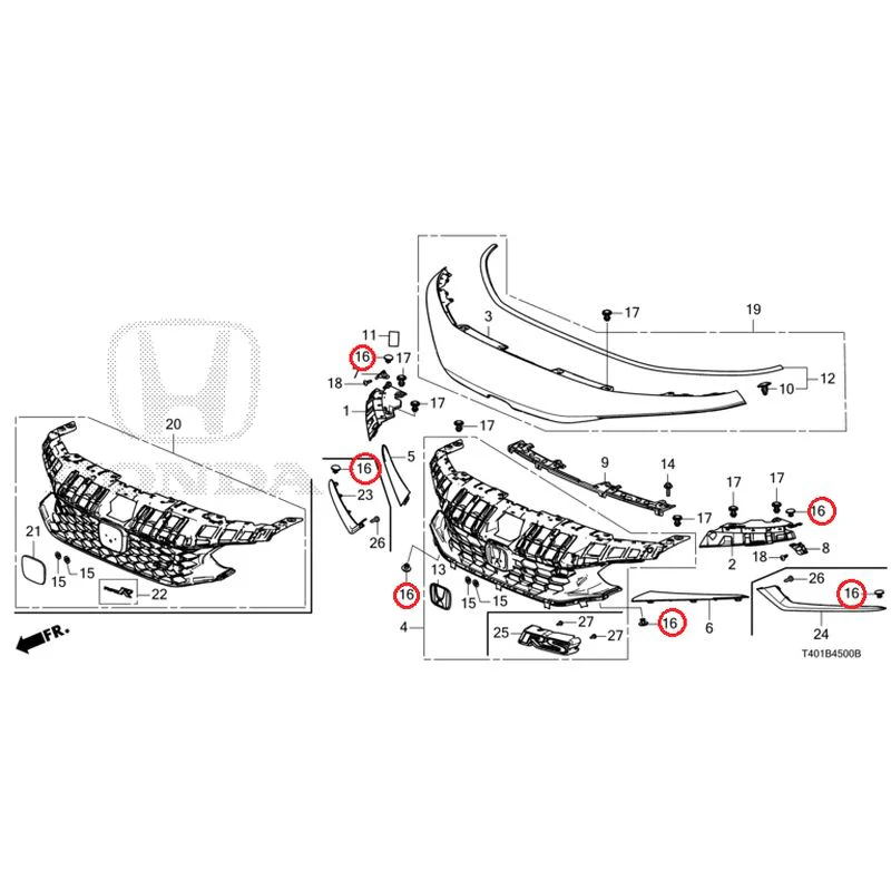 [NEW] JDM HONDA CIVIC FL1 2025 Front Grill GENUINE OEM - Image 19